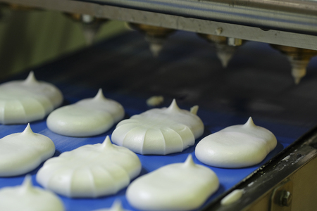 biscuit 	production in a bakeryの写真素材