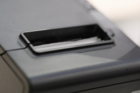 Printer for till slipsの写真素材