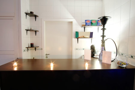 Candle on a table