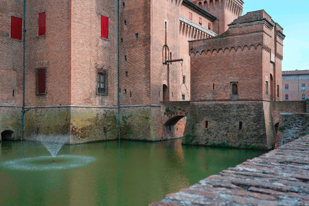 Castle Estense in Ferrara, Italyのeditorial素材