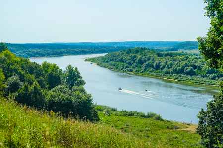 Panorama with the image of Oka riverの写真素材