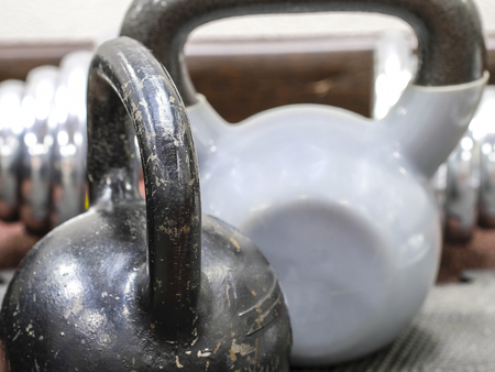 Weight in a fitness hallの写真素材