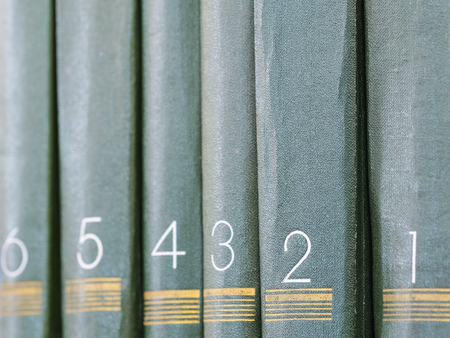 Interior of a libraryの写真素材