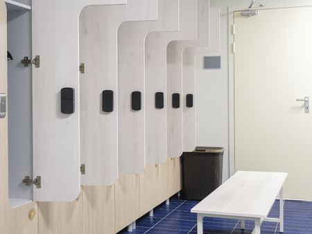 Interior of a cloakroomの写真素材