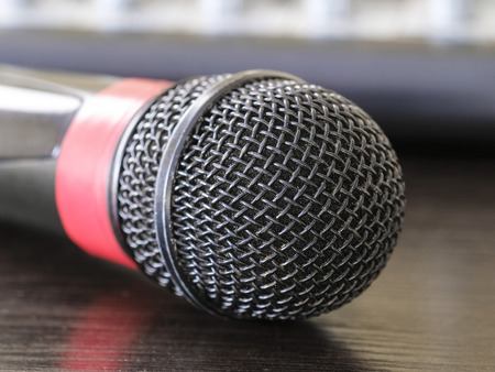 Close up microphoneの写真素材