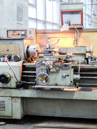 Part of an industrial machine close up