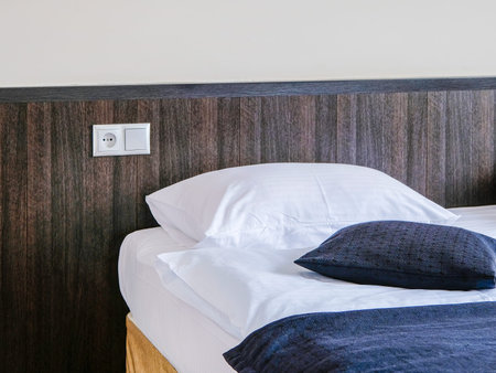 Interior of a  bedroomの写真素材