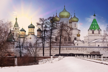 Kostroma, Russia - January, 5, 2017: Ipatievsky monastery in Kostroma, Russia in winterのeditorial素材