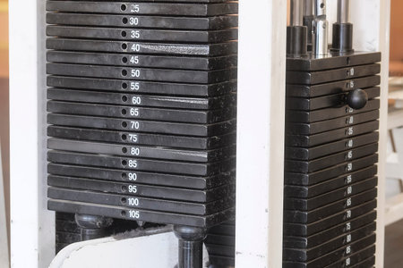 Equipment in a fitness hall