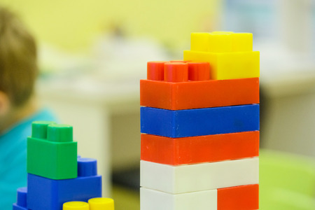 close up plastic toysの写真素材