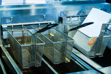 The image of a french fries machineの写真素材