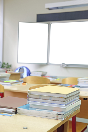 Interior of an empty school classの写真素材