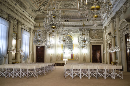Florence, Italy - July, 1, 2018: interior of a Pitty palace in Florenceのeditorial素材