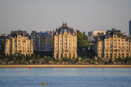 Kazan, Russia - August, 20, 2018: embankment of Kazanka river in Kazan, Russiaのeditorial素材