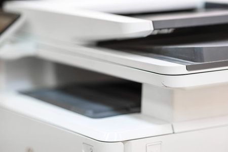 The image of printer close up