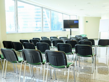 image of an empty conference hallのeditorial素材