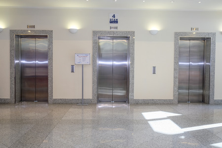 Moscow, Russia - April, 12, 2019: image of a liftsのeditorial素材