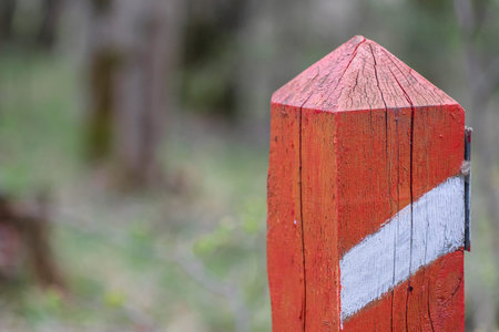 The image of a border poleの写真素材