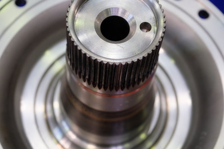 The image of gear wheel close up