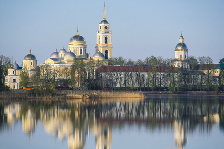 Svetlitsa, Russia - May, 20, 2019: Nilo Stolobenskyi monastery in Svetlitsa, Russia on Seliger lakeのeditorial素材