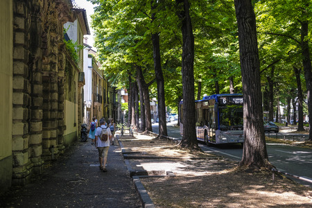Padova, Italy - July, 4, 2019: bus in Padova, Italyのeditorial素材
