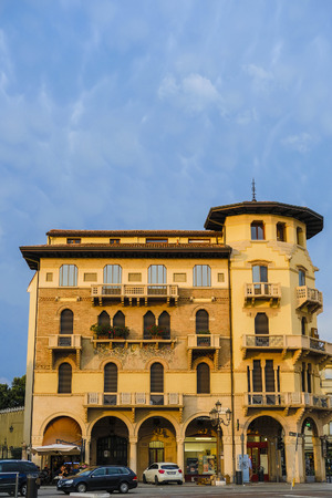 Padva, Italy - July, 11, 2019: dwelling house in a center of Padva, Italyのeditorial素材