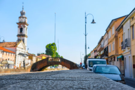 Landscape with the image of channel in Italy