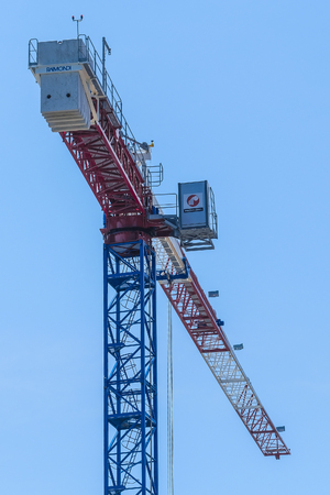 Rovigo, Italy - July, 21, 2019: the image of a craneのeditorial素材