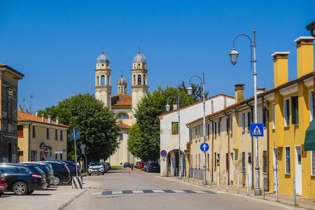 Paduva region, Italy - July, 14, 2019: Catholic cathidral in Padova region, Italyのeditorial素材