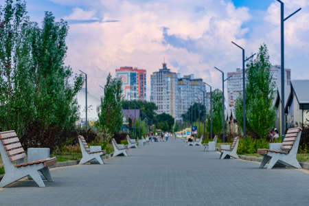 Voronezh, Russia - July, 18, 2021: Street in a center of Voronezhのeditorial素材
