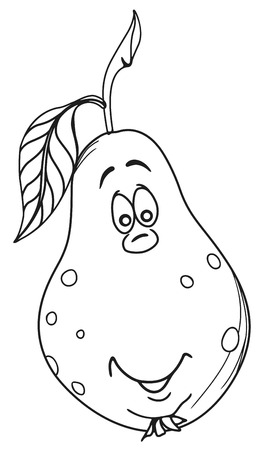Fresh Pear cartoonのイラスト素材