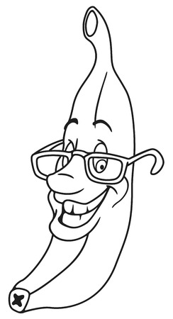 Fresh banana cartoonのイラスト素材