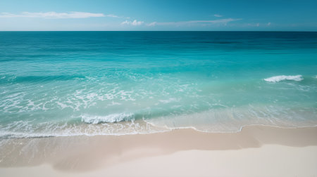Tropical beach with white sand and turquoise water.の素材