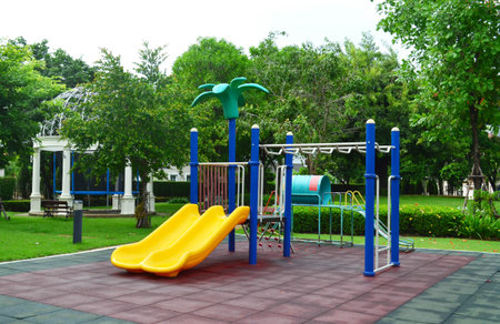 Colorful Children Playground In The Park