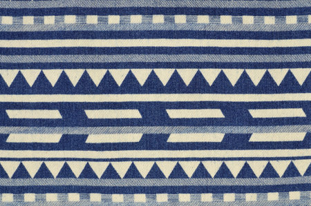 Denim blue jeans textile texture with geometry  pattern - triangle, square, stripe