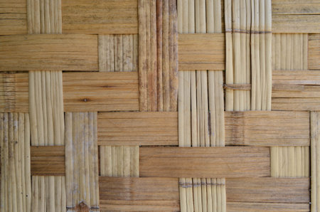 Grunge Bamboo Wooven Basketry Background Texture
