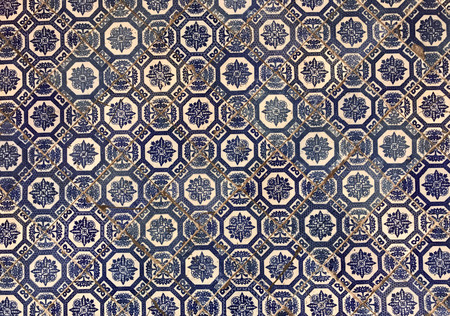 Vintage style ceramic tile floorの写真素材