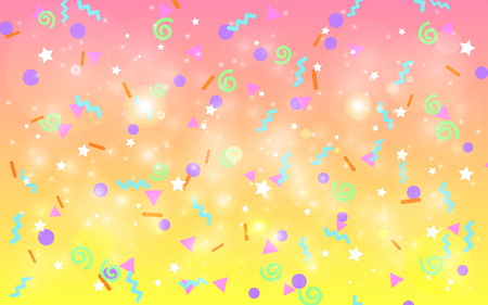 Festive confetti background for Happy Birthday. Greeting card.のイラスト素材