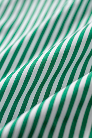 Green striped fabricの写真素材