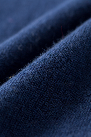 close up of Blue knit fabricの写真素材