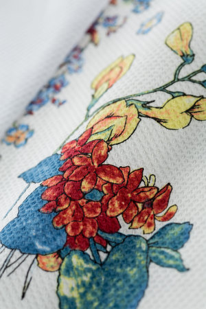 Close-up of floral print cloth