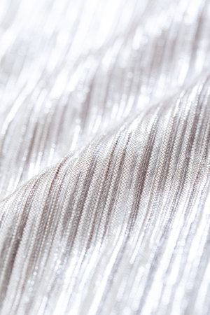 Close up of cloth of metallic texture