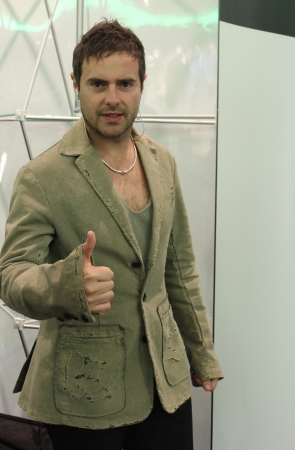 Giussano,Italy - November 18,2012- Meneguzzi Live in the Shopping centerのeditorial素材