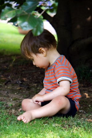 child in the parkの写真素材