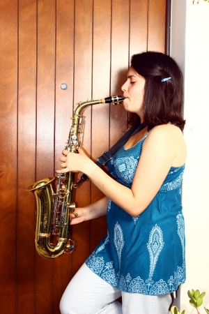 saxophone-playingの写真素材