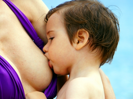 feed the babyの写真素材