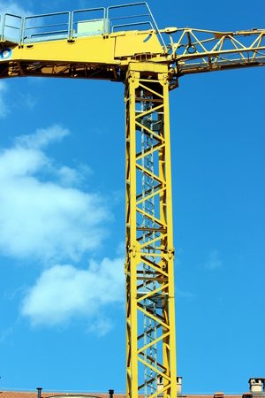 yellow craneの写真素材