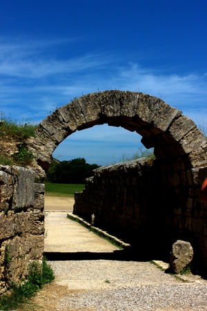 archeological site in Olympiaの写真素材