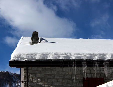 house with snowの写真素材