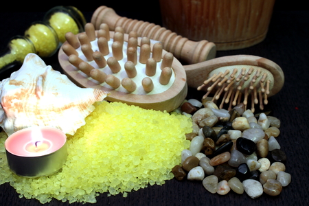 some bath salts for aromatherapyの写真素材